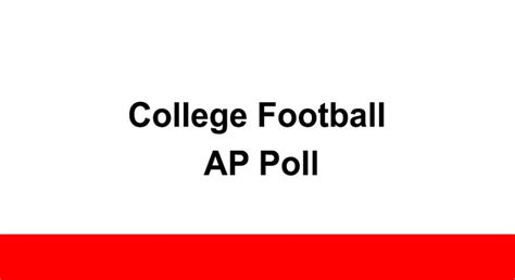 AP Poll College Football Rankings - In Play! magazine