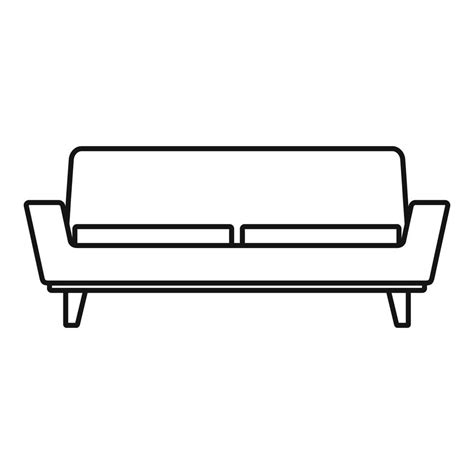 Soft sofa icon, outline style 14569957 Vector Art at Vecteezy