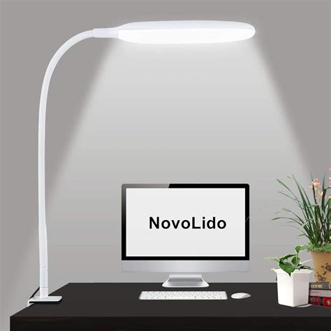 Novolido W Lampe De Bureau Led Avec Pince Lampe De Table Flexible