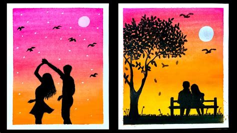 Silhouette Painting Ideas Couple - Iurd Gifs