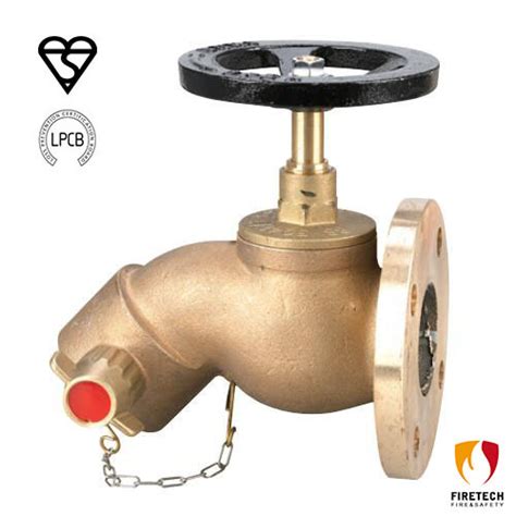 Fire Landing Valve Bib Nosed Type Dn50 Flange Inlet With Bsi Kitemark