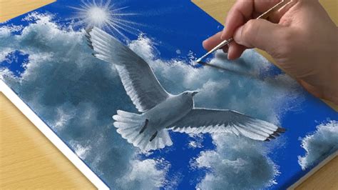 How To Draw A Flying Seagull Acrylic Painting STEP By STEP YouTube