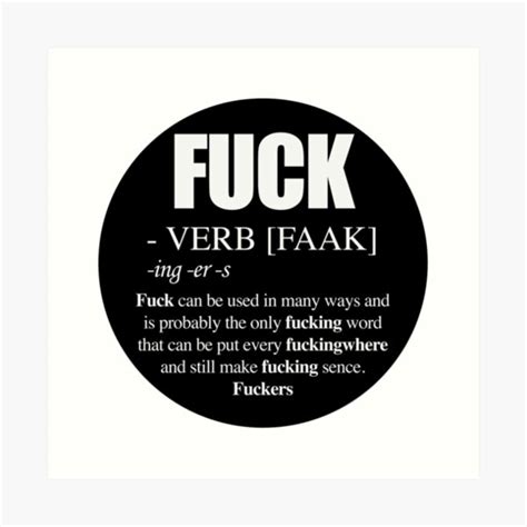 Fuck Word Art Prints Redbubble