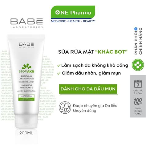 Sữa rửa mặt BABE Stop Akn Purifying Cleansing gel cho da dầu mụn ml Shopee Việt Nam