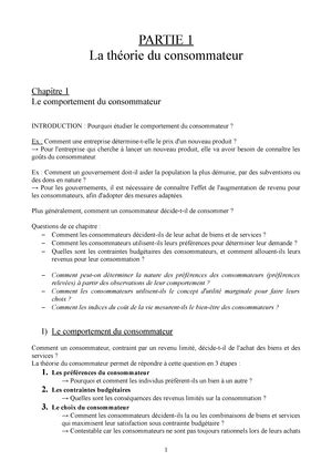 Chapitre La Demande Individuelle Et La Demande De Marche Partie