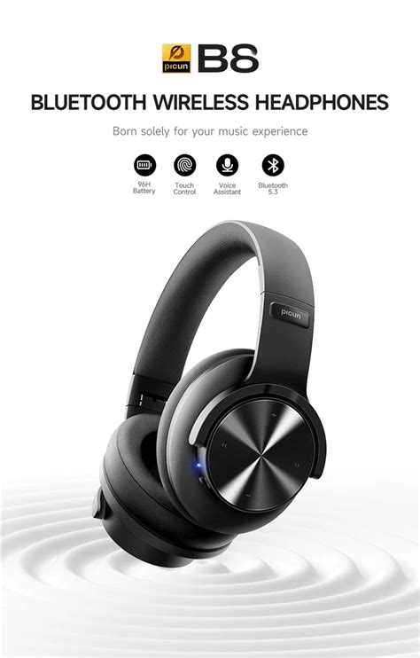 Picun B8 Foldable Over Ear Stereo Music Wireless Headset Touch Control