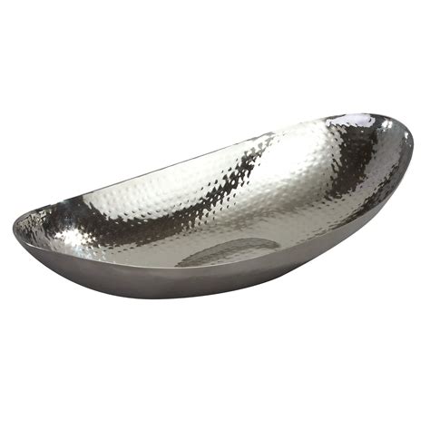 Elegance Hammered By Inch Stainless Steel Oval Fruit Bowl