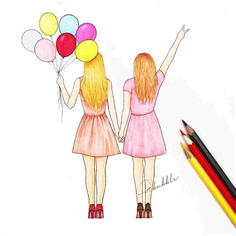 Friends Drawing at PaintingValley.com | Explore collection of Friends ...