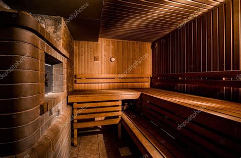 Inside Of Modern Finnish Sauna — Stock Photo © Amoklv 46275743