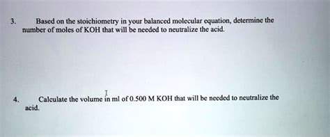 Based On The Stoichiometry In Your Balanced Molecular Equation