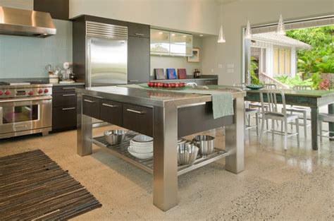 Industrial Stainless Steel Kitchen Island – Things In The Kitchen