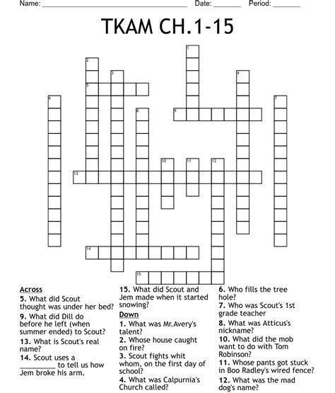 Tkam Ch Crossword Wordmint