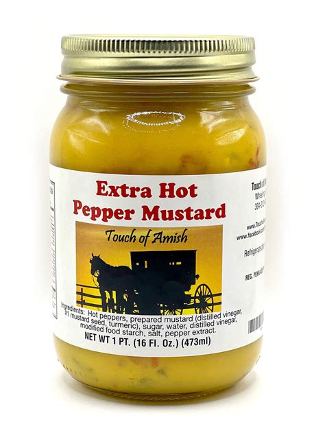 Extra Hot Pepper Mustard Touch Of Amish