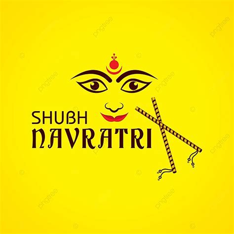 Navratri Utsav Greeting Card Happy Dandiya Indian Vector Happy