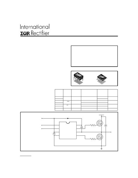 IRS2304 Datasheet 1 20 Pages INFINEON HALF BRIDGE DRIVER