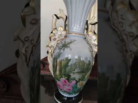 Antigo Par De Vasos Em Porcelana Velha Paris Temas Florais YouTube