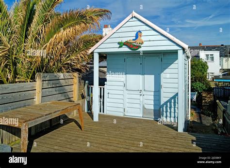 UK Kent Whitstable Beach Hut Stock Photo Alamy