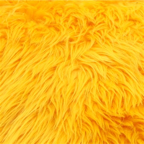 Yellow Luxury Shag Faux Fur