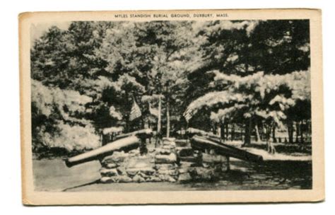 Duxbury Mass Myles Standish Burial Ground Vintage Postcard Db Up Ebay