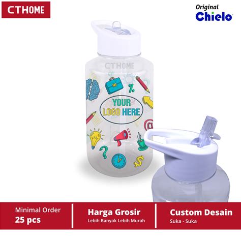 Jual Cetak Custom Botol Minum Tumbler Chielo Lundee Straw Sedotan