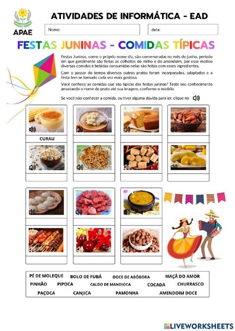 A Poster With Pictures Of Different Foods And Words In Spanish