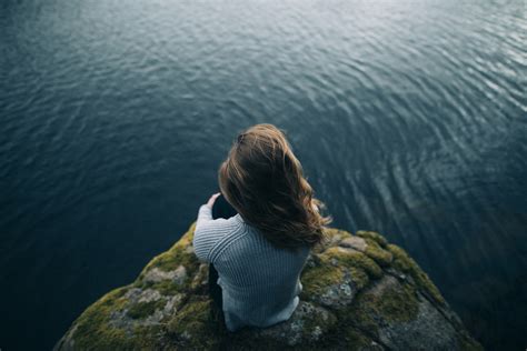 Free Images Sea Coast Tree Water Rock Ocean Horizon Sky Girl