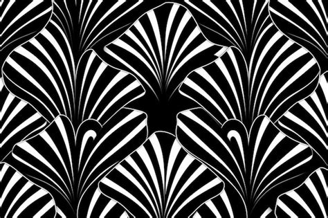 Premium AI Image | a black and white pattern with white and black stripes