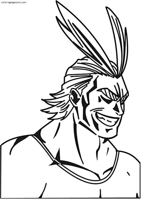 Printable All Might My Hero Academia Coloring Page - Free Printable ...