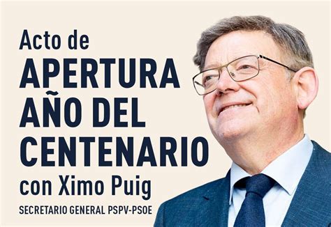 Ximo Puig estará en la apertura de los cien años de la Agrupación