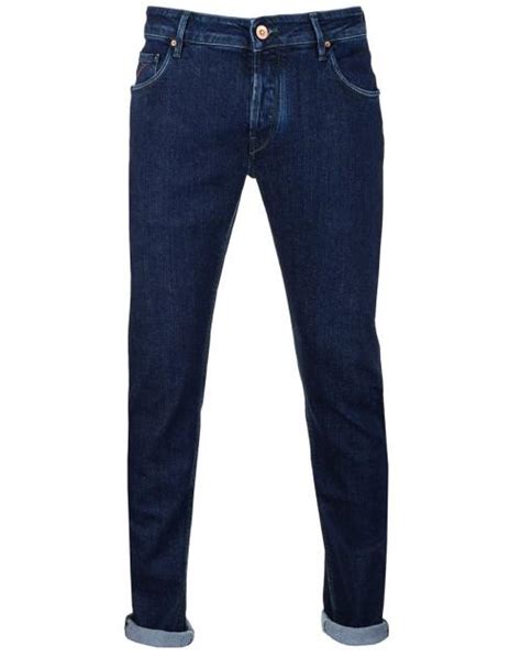 Hand Picked Jeans Orvieto Denim Str Dunkelblau Stakks