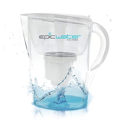 Epic Pure Water Filter Jug White 35l 100 Bpa Free Removes Fluoride Lead Chromium 6