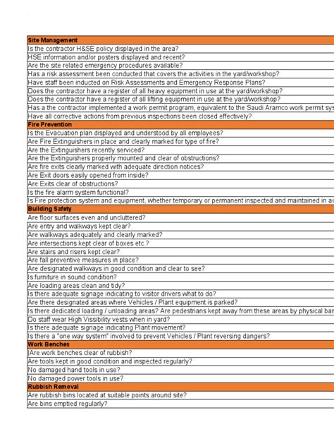 Laydown Yard Checklist | Download Free PDF | Waste | Safety