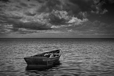 Anchored Row Boat Looking Out To Sea Photograph By Randall Nyhof Fine