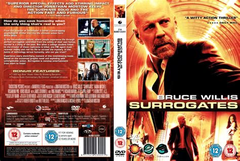 Surrogates 2009 R2 Movie Dvd Cd Label Dvd Cover Front Cover