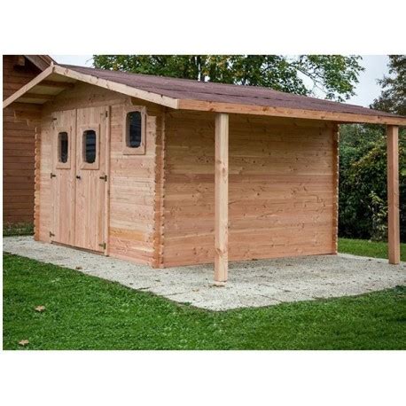 Abri De Jardin Habrita En Bois Douglas Massif M Avec Bucher