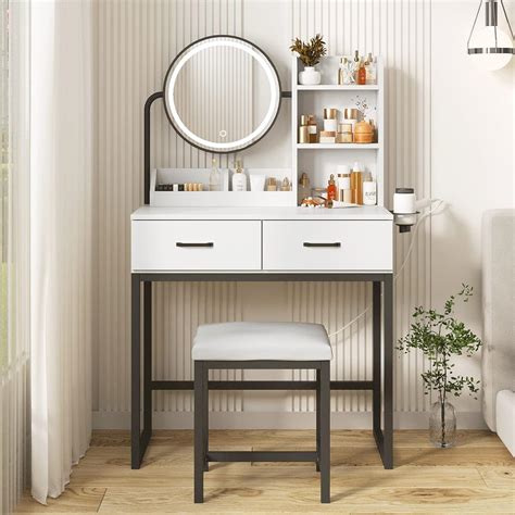 Amazon Makeup Vanity Desk With Mirror And Lights Cute Vanity