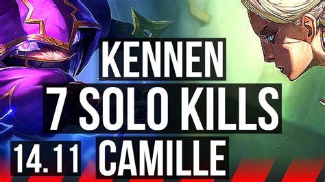 KENNEN Vs CAMILLE TOP 7 Solo Kills 66 Winrate Godlike 9 2 1