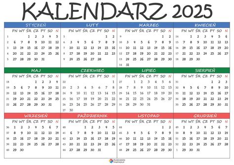 Kalendarz 2025 Do Druku Darmowe Kalendarze W Pdf 7 Wersji