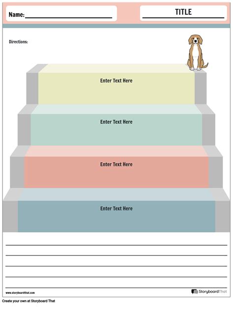 Practice Graphic Organizer Template with Colorful Stairs