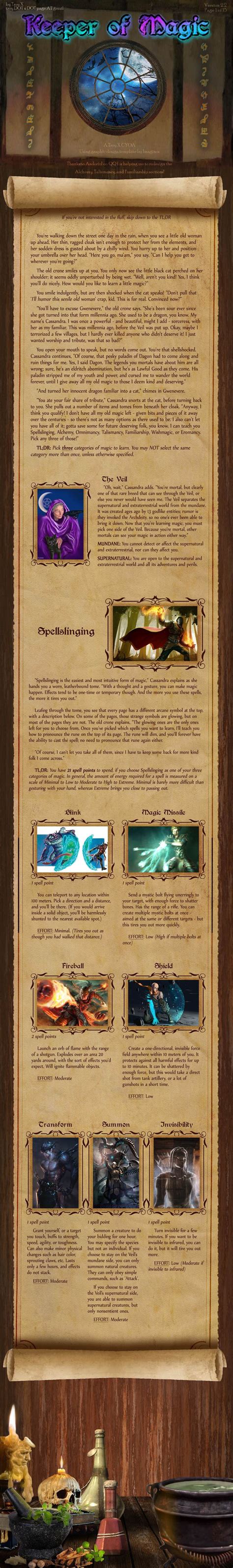 Keeper Of Magic Cyoa V22 Troyxpage Cyoa Create Your Own Adventure