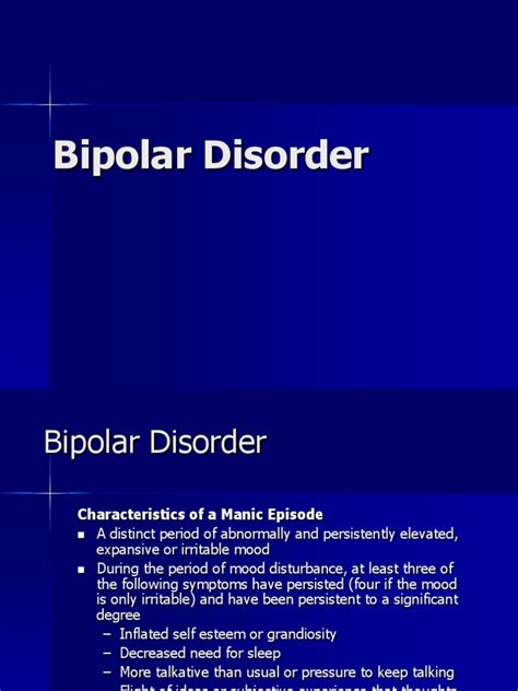 Bipolar Powerpointppt Mania Bipolar Disorder