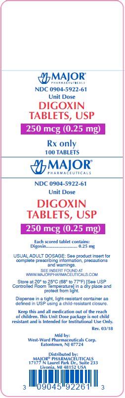 Digoxin Tablets Package Insert Drugs