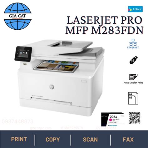 Máy in HP Color LaserJet Pro MFP M283FDN - Gia Cát JSC