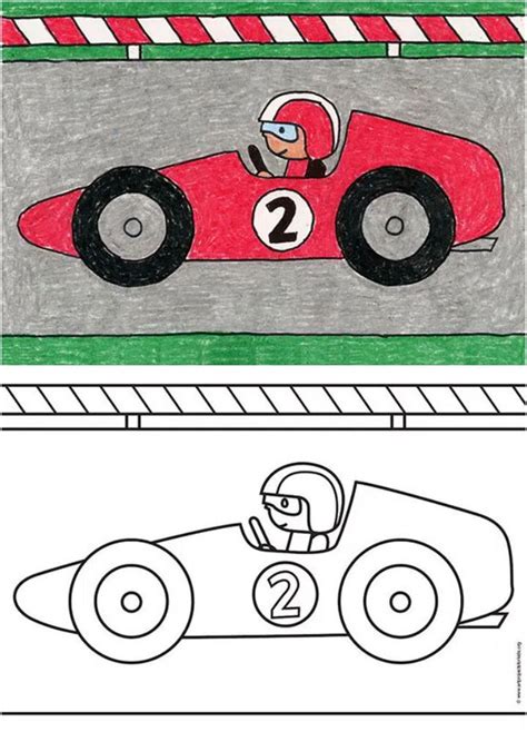 25 Easy Race Car Drawing Ideas - Draw a Race Car | Simple car drawing ...