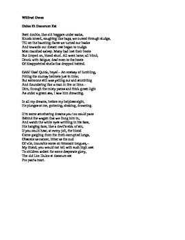 World War I Poetry of Wilfred Owen--Poems and Analysis | TPT