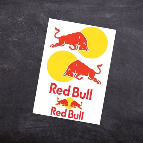 Redbull Stickers Set Redbull Decals Helmet Stickers Easily Etsy