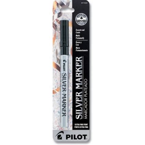 Pilot Metallic Permanent Marker Extra Fine Silver Pack Of 3 3 Pack