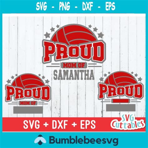 Volleyball Svg Proud Volleyball Mom Svg Eps Dxf Volleyball Team Svg Volleyball Template