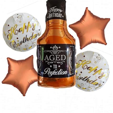 Highland Pcs Whiskey Bottle Foil Balloon Aged To Perfection Happy