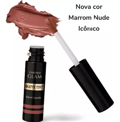 Batom L Quido Glam Matte Tint Marrom Nude Ic Nico G Parcelamento Sem